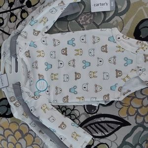 4 pack long sleeve onesies,  6mo